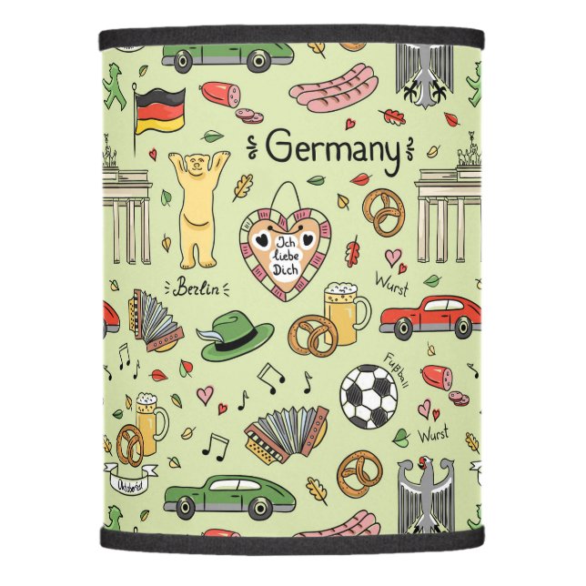 Germany Doodles Lamp Shade (Front)