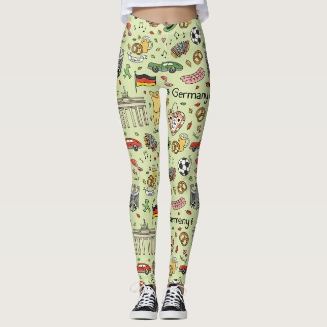 Germany Doodles Leggings (Front)