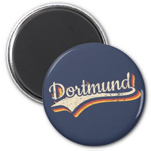 Germany Dortmund Vintage Retro Typography Magnet