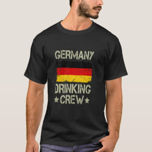 Germany Drinking Crew German Flag Funny Matching D T-Shirt