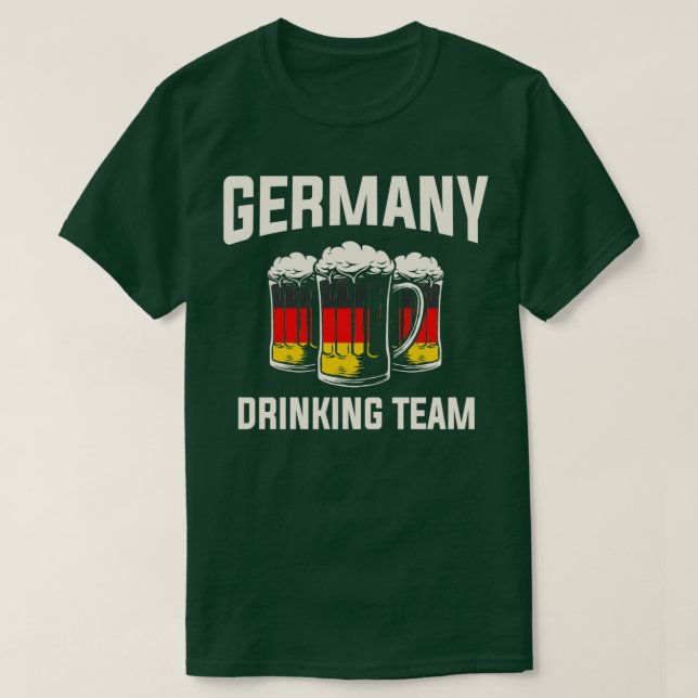 Germany Drinking Team Funny Beer Drinker T-Shirt (Design Front)
