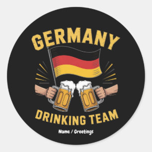 Germany Drinking Team Oktoberfest Prost Like True Classic Round Sticker