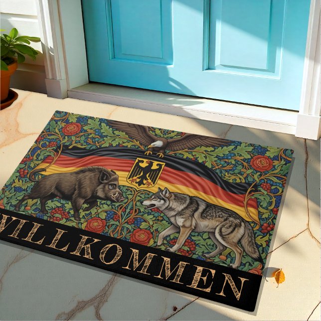 Germany, Eagle Flag, Boar and Wolf Art Doormat (Creator Uploaded)