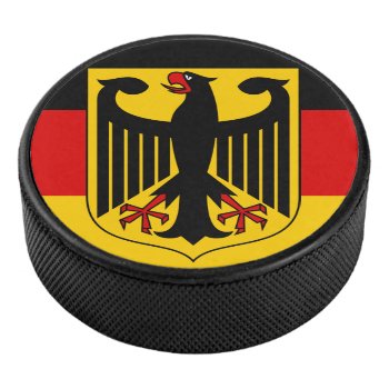 Germany Emblem  Hockey Puck by flagart at Zazzle