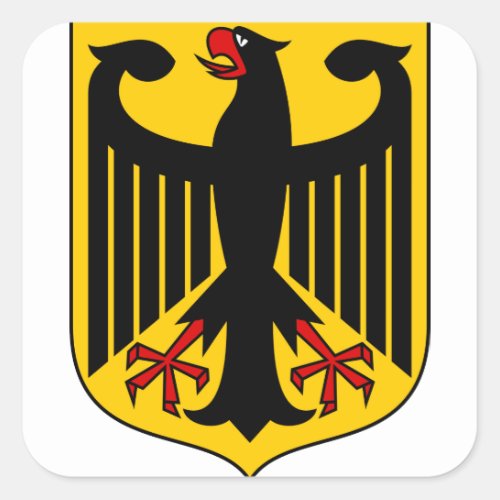 germany emblem square sticker