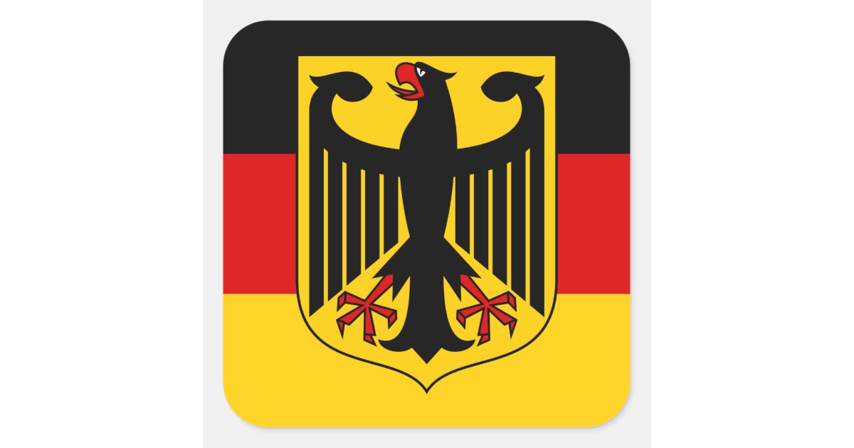 germany-emblem-square-sticker-zazzle