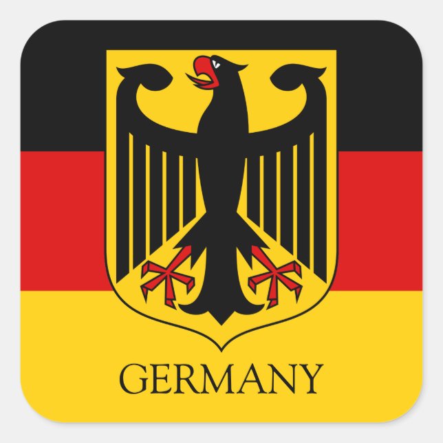 germany emblem square sticker (Front)