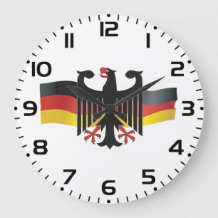 Germany Federal Eagle Coat of Arms Large Clock