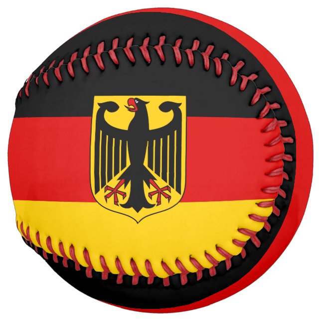 Germany Flag and Coat of Arms Patriotic Softball (Back Left)