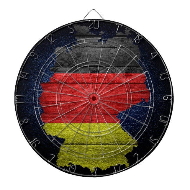Germany Flag and Map Dart Board (Front)