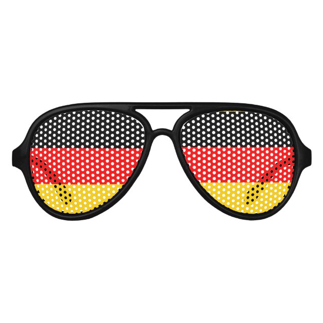 Germany Flag Aviator Sunglasses (Front)
