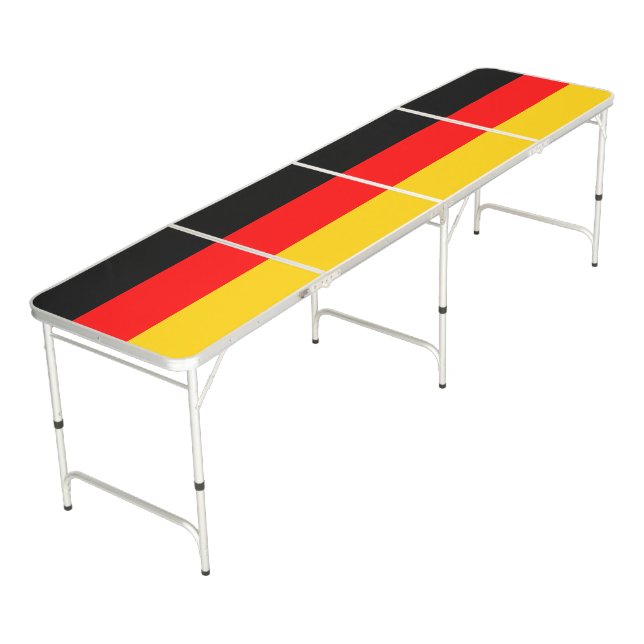 Germany Flag Beer Pong Table (Angled)
