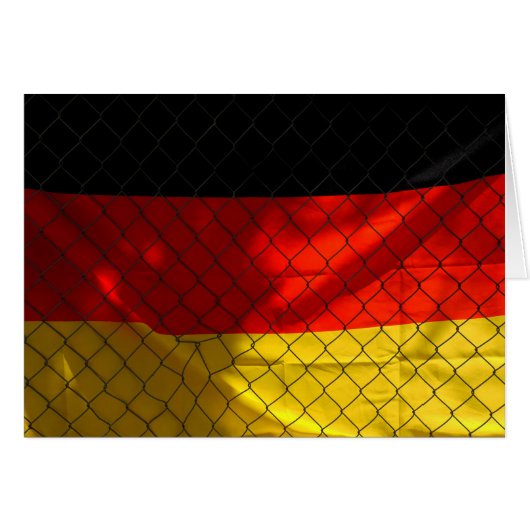 Germany Flag behind Chain Link Fence Cards (Front Horizontal)