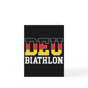Germany Flag Biathlonist - German Deu Biathlon  Card