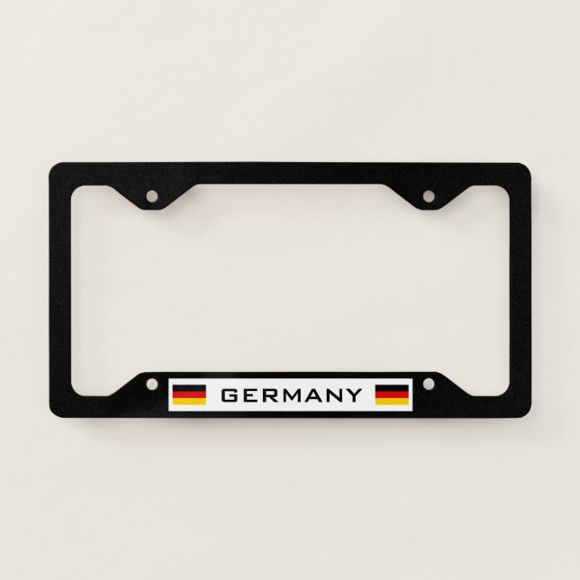 Germany Flag black license plate frame (Front)
