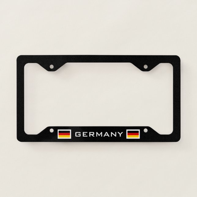 Germany Flag black license plate frame (Front)