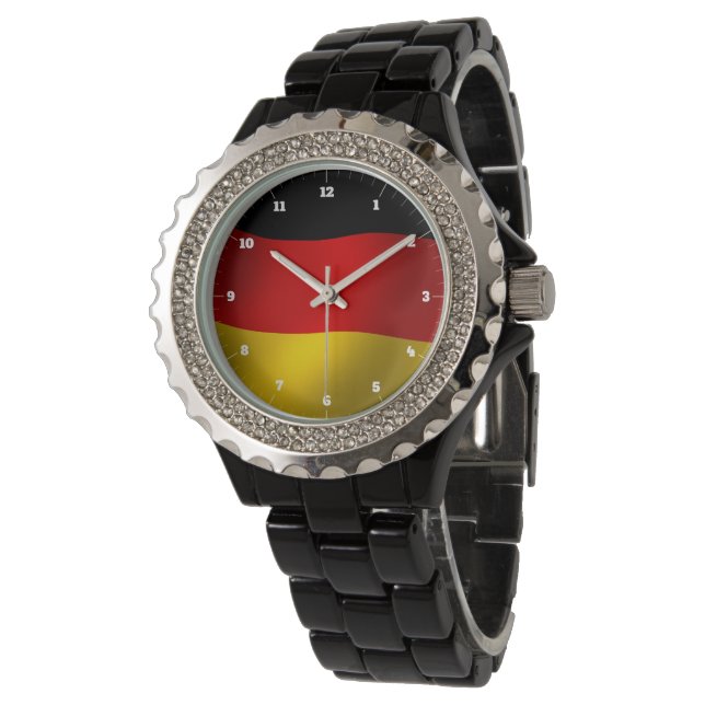 GERMANY FLAG BLACK RED GOLD WATCH (Angled)
