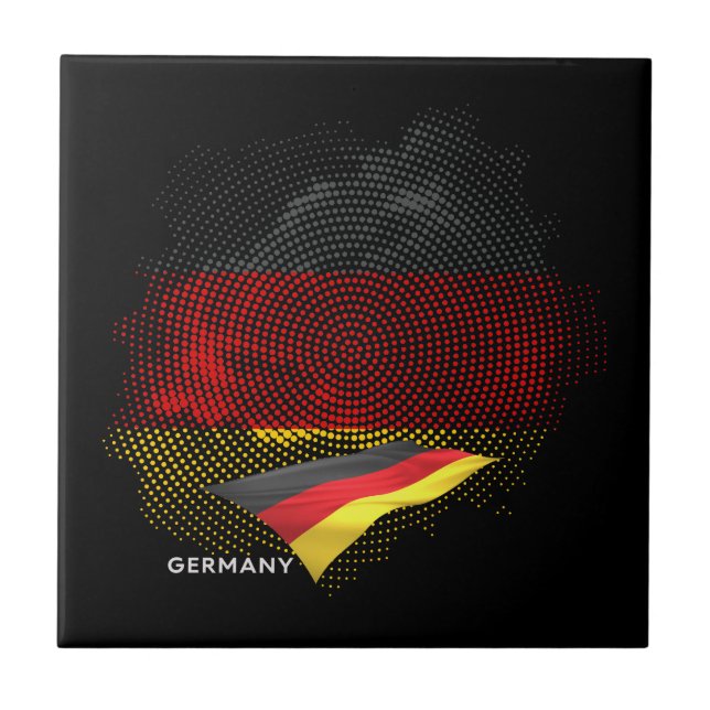 Germany flag ceramic tile (Front)