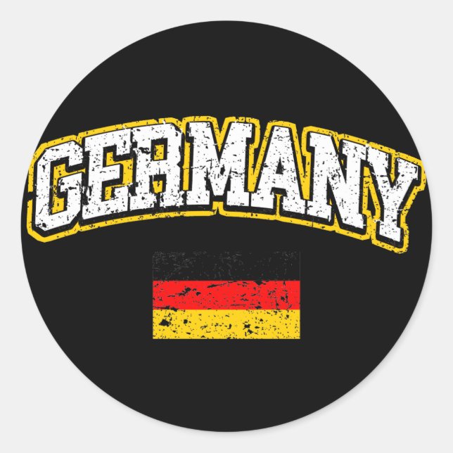 Germany Flag Classic Round Sticker (Front)