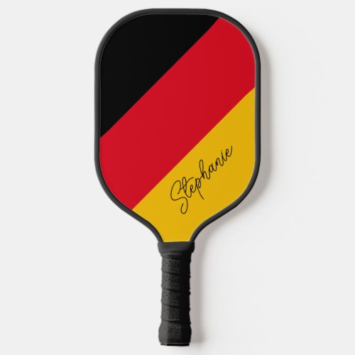 Germany Flag Color Stripes Personalized Pickleball Paddle