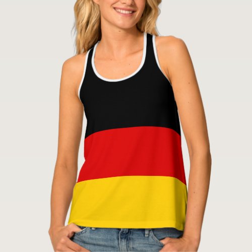 Germany Flag Colors Black Red Gold Deutsche Flagge Tank Top
