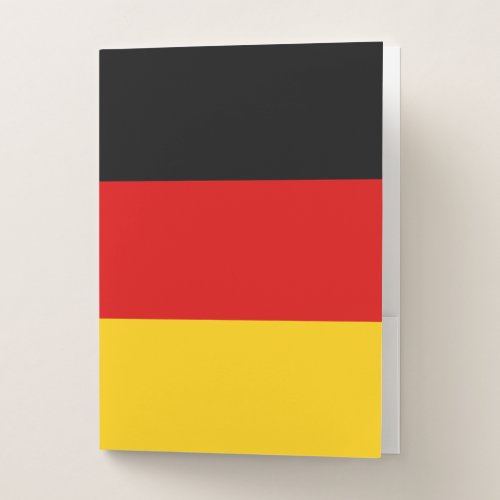 Germany Flag Colors Black Red Gold Patriotic Pocket Folder
