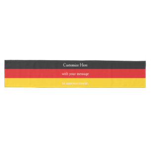 Germany Flag Colors Black Red Gold Personalized Medium Table Runner
