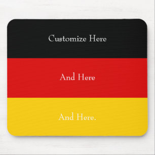 Germany Flag Colors Black Red Gold Personalized Mouse Pad