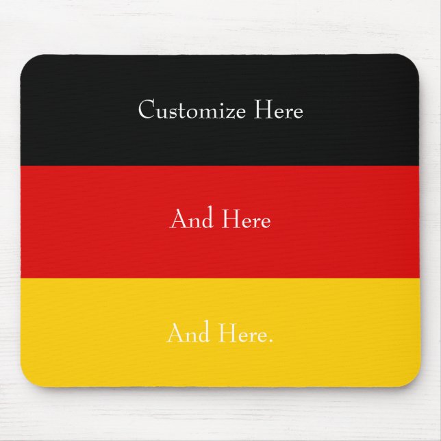 Germany Flag Colors Black Red Gold Personalized Mouse Pad (Front)