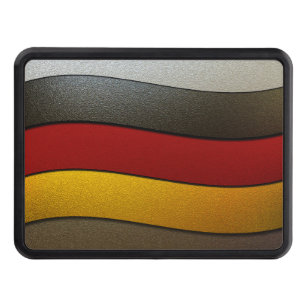 Germany Flag Colors-Chrome by Shirley Taylor Hitch Cover
