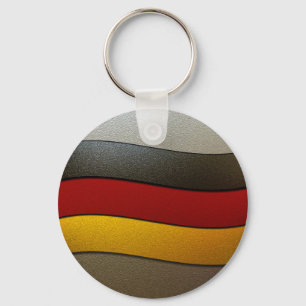 Germany Flag Colors-Chrome by Shirley Taylor Keychain