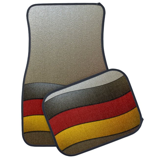 Germany Flag Colors-Chrome Car Floor Mat (Set)