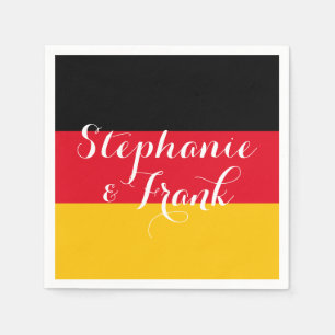 Germany Flag Colors Wedding Napkins