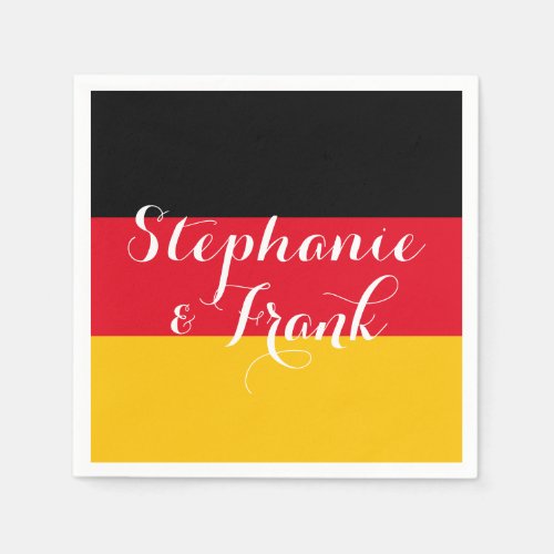 Germany Flag Colors Wedding Napkins