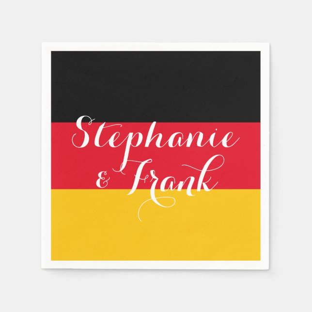 Germany Flag Colors Wedding Napkins (Front)