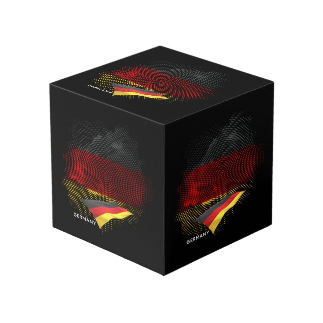 Germany flag cube (Front Angled)
