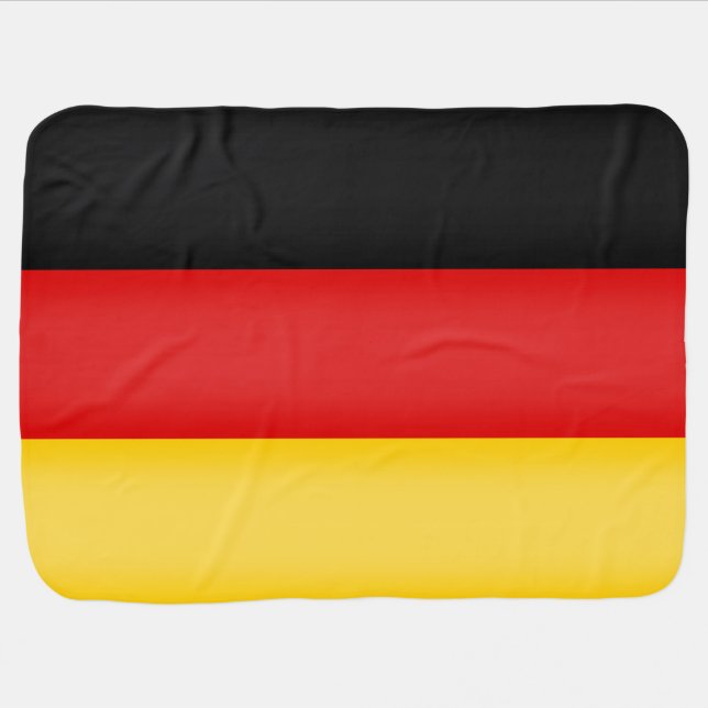 Germany Flag Cute German Pride Personalizable Baby Blanket (Horizontal)