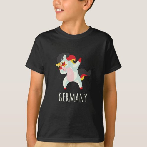 Germany Flag Dabbing Unicorn T_Shirt
