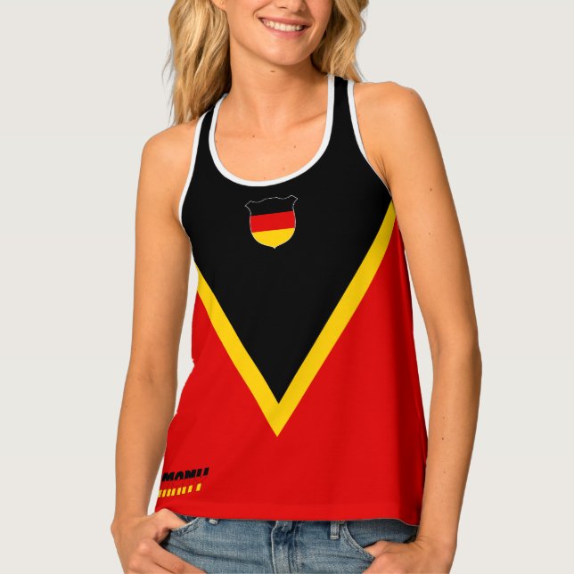 Germany Flag Delightful Patriotic Tank Top (Front)