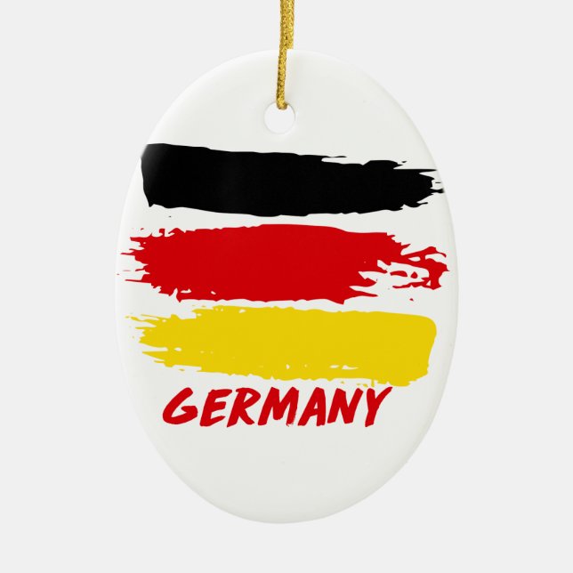 Germany flag designs ceramic ornament (Front)
