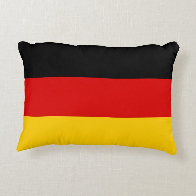 Germany Flag Deutschland Patriotic German Accent Pillow (Back)