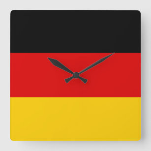 Germany flag - Deutschland Square Wall Clock