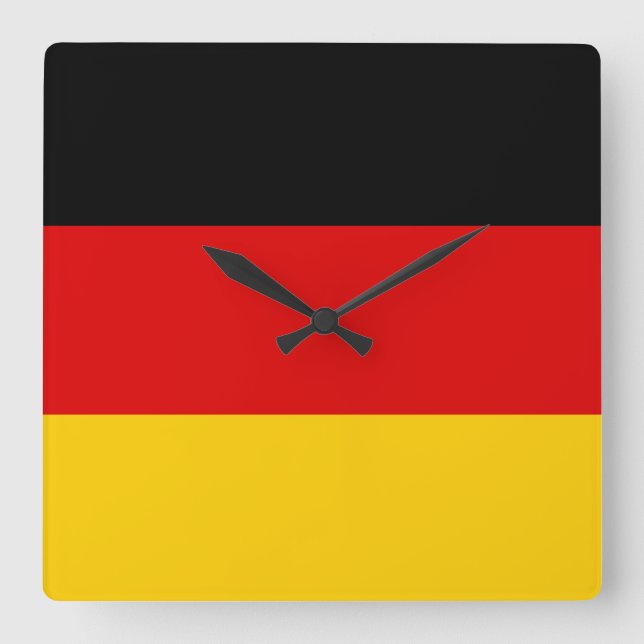 Germany flag - Deutschland Square Wall Clock (Front)