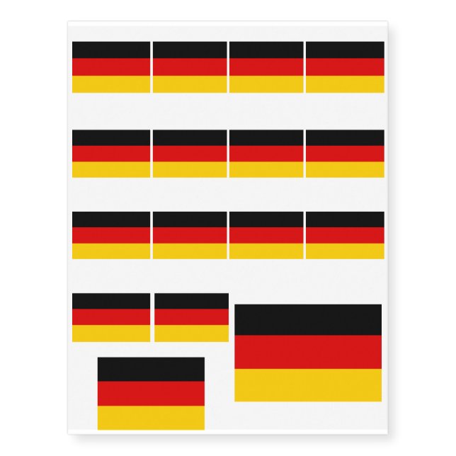 Germany flag - Deutschland Temporary Tattoos (Front)