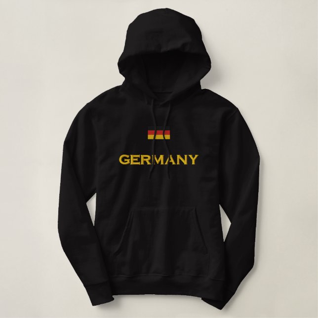 Germany Flag Embroidered Hoodie (Design Front)