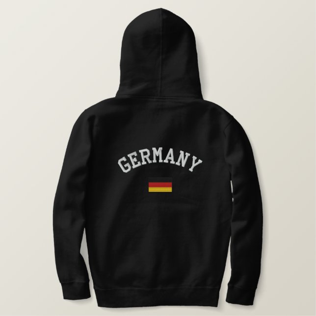 Germany Flag Embroidered Hoodie (Design Back)