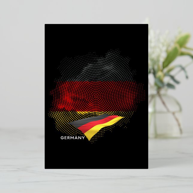 Germany flag foil invitation (Standing Front)