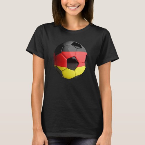 Germany Flag Football Soccer Ball T_Shirt