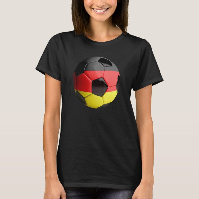 Germany Flag Football Soccer Ball T-Shirt (Front)