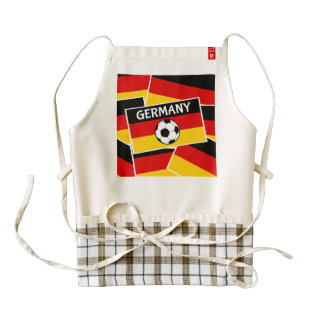 Germany Flag Football Zazzle HEART Apron